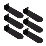 6pcs Floating Shoe Shelves 7.9in Length Acrylic Shoe Display for Footwear Collection Black - Side View