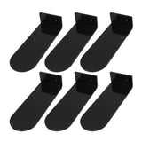 6pcs Floating Shoe Shelves 7.9in Length Acrylic Shoe Display for Footwear Collection Black - Top-Down View