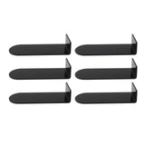 6pcs Floating Shoe Shelves 7.9in Length Acrylic Shoe Display for Footwear Collection Black - 45-Degree Angle