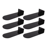 6pcs Floating Shoe Shelves 7.9in Length Acrylic Shoe Display for Footwear Collection Black - Close-Up Angle