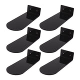 6pcs Floating Shoe Shelves 7.9in Length Acrylic Shoe Display for Footwear Collection Black