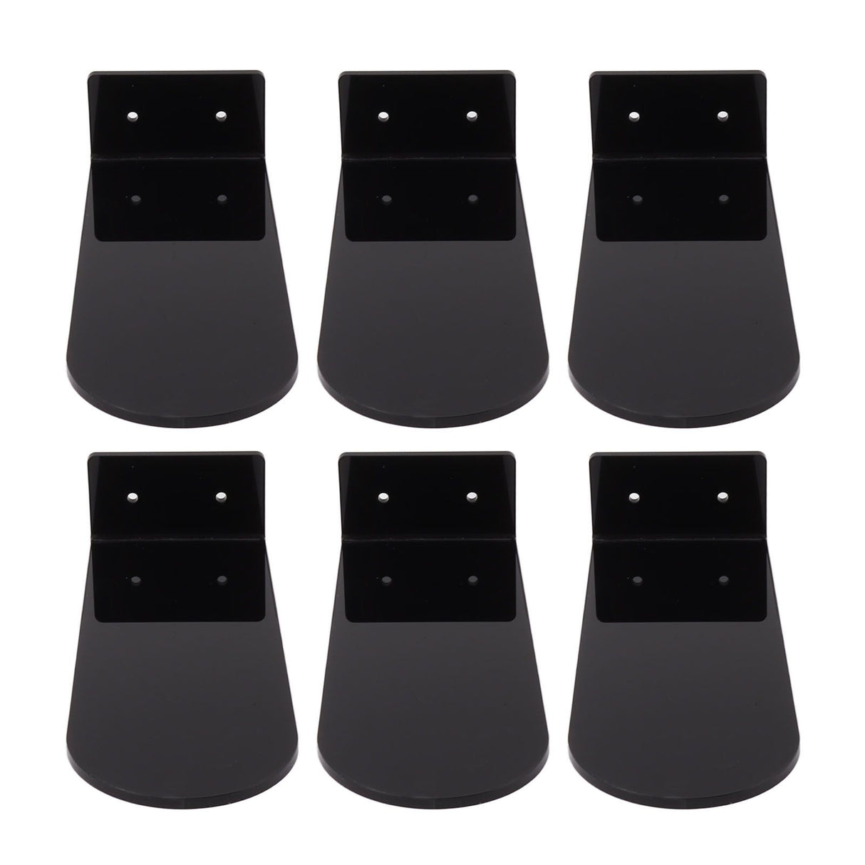 6pcs Floating Shoe Shelves 7.9in Length Acrylic Shoe Display for Footwear Collection Black