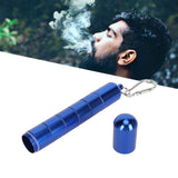 Cigar Tube Aluminum Alloy Waterproof Detachable Sealed Lightweight Cigar Case Tube for Daily Use Blue
