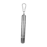 Cigar Tube Aluminum Alloy Waterproof Detachable Sealed Lightweight Cigar Case Tube for Daily Use Silver - Front View