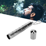 Cigar Tube Aluminum Alloy Waterproof Detachable Sealed Lightweight Cigar Case Tube for Daily Use Silver