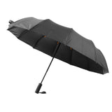 Sun Rain Umbrella 24 Rib Sun Blocking UV Protection Foldable Automatic Umbrella for Daily Travel Black - Front View