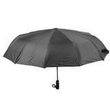Sun Rain Umbrella 24 Rib Sun Blocking UV Protection Foldable Automatic Umbrella for Daily Travel Black - Close-Up Angle