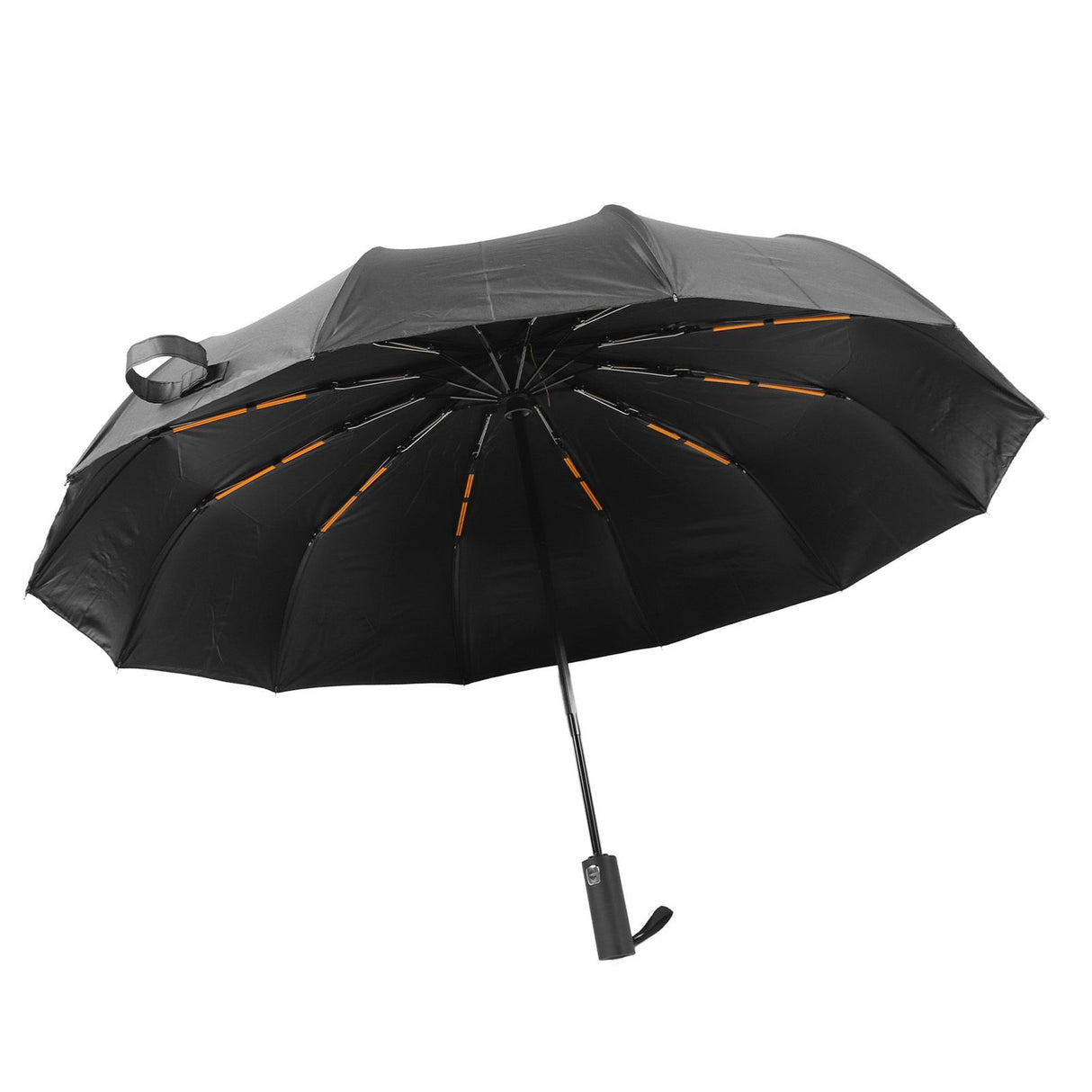 Sun Rain Umbrella 24 Rib Sun Blocking UV Protection Foldable Automatic Umbrella for Daily Travel Black