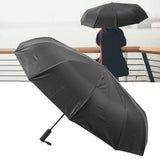 Sun Rain Umbrella 24 Rib Sun Blocking UV Protection Foldable Automatic Umbrella for Daily Travel Black - Extra Image
