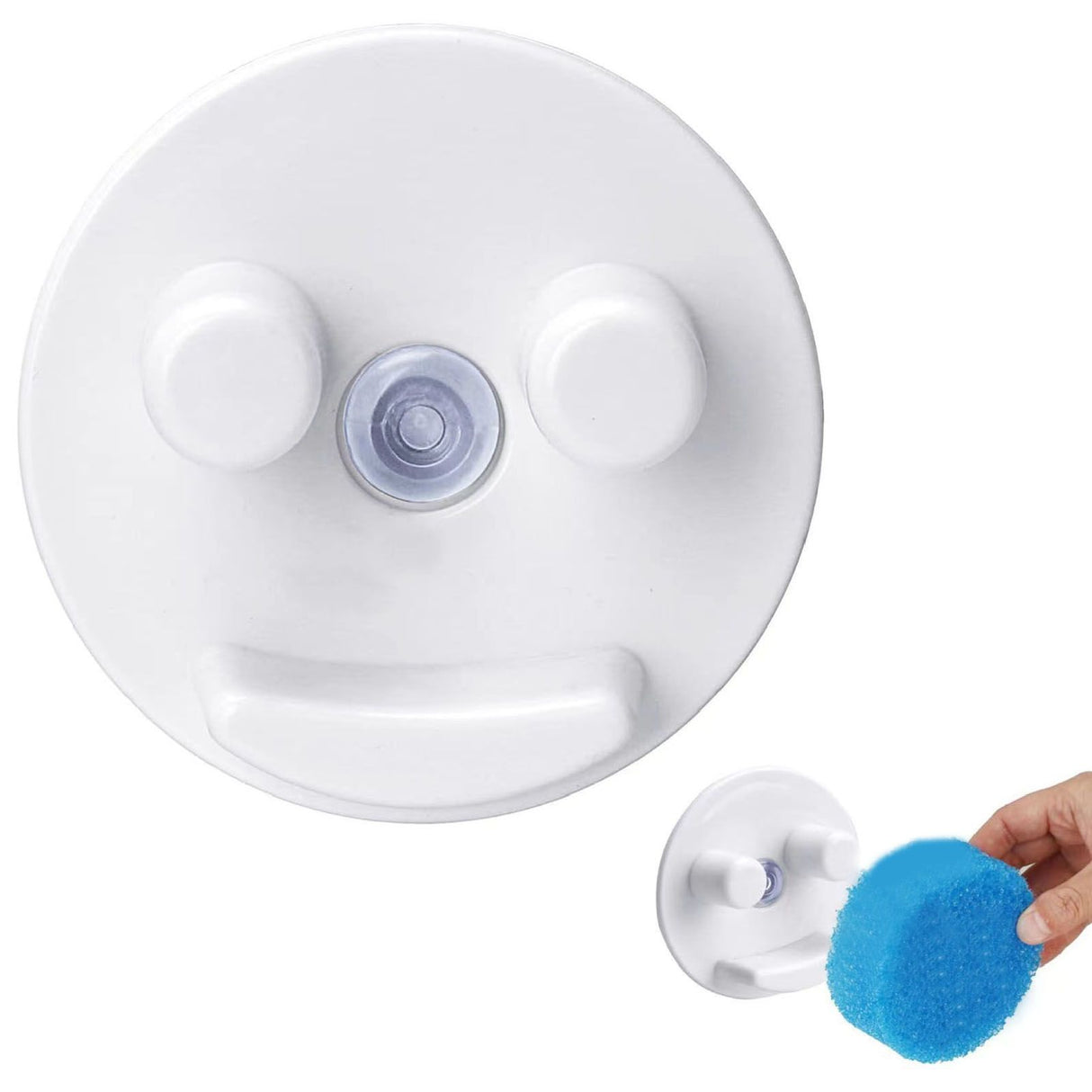 Round Sponge Holder Suction Cup Installation Face Sponge Organizer for Kitchen Bathroom Sink
