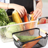 3pcs Metal Wire Storage Basket Large Capacity Decorative Sturdy Iron Art Storage Basket for Books Snacks Makeup Black - Extra Image