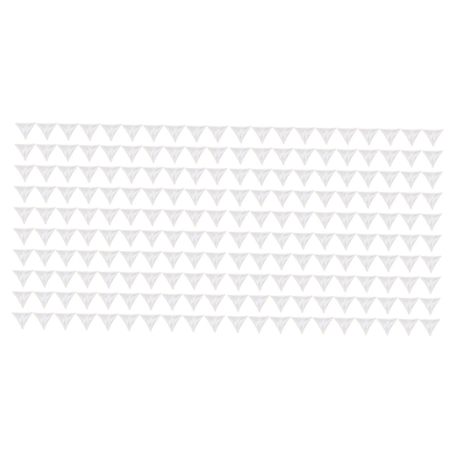 200pcs Inside Corner Dust Guards Clear Triangular Anti Collision Dust Proof Table Corner Guards for Stairs Closets Cabinets Drawers