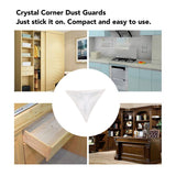 200pcs Inside Corner Dust Guards Clear Triangular Anti Collision Dust Proof Table Corner Guards for Stairs Closets Cabinets Drawers - Extra Image