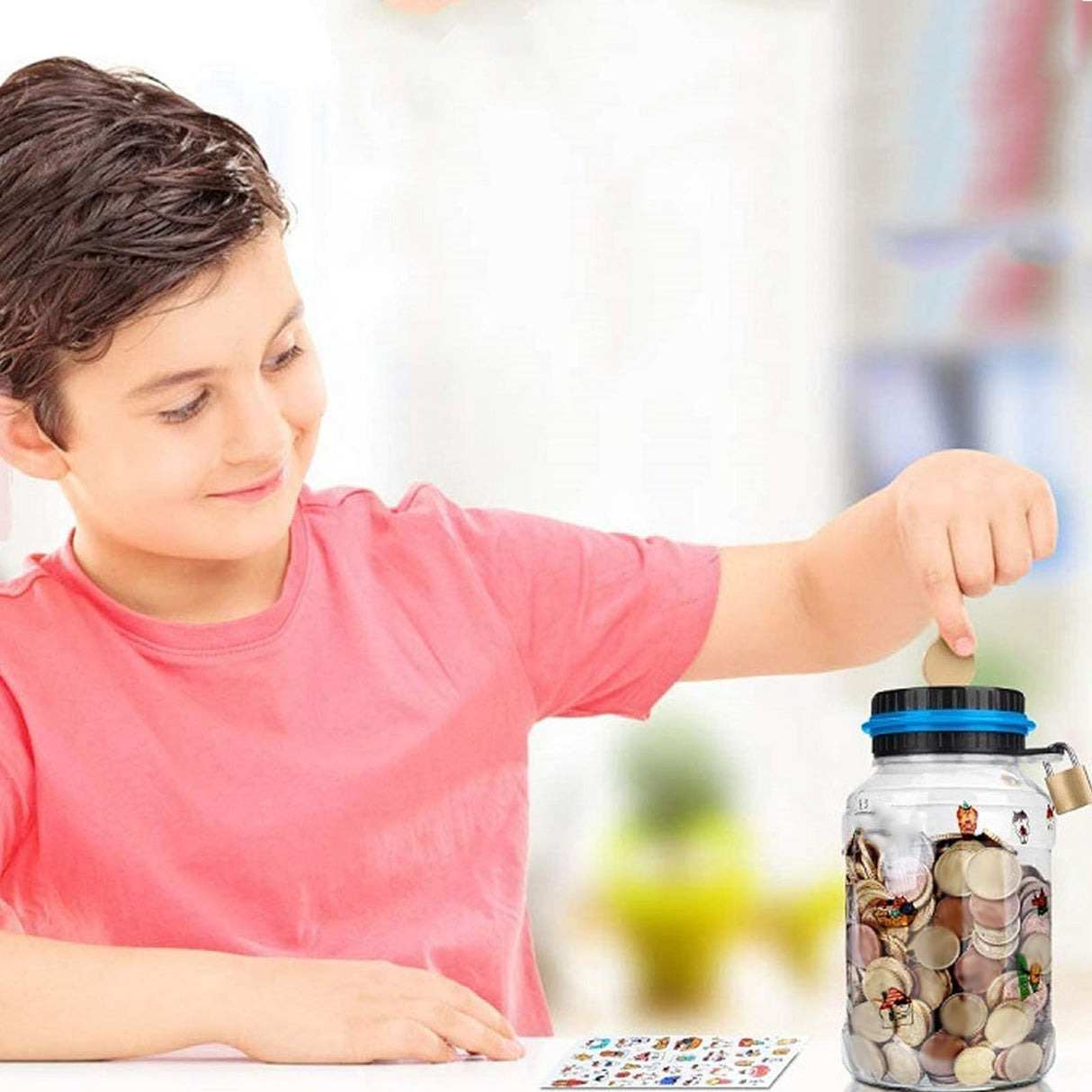 Coin Piggy Bank Saving Jar Large Capacity Digital Coin Counting Bank Transparent Kid Money Saving Bank with LCD Display