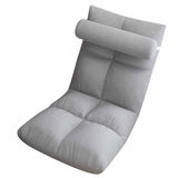 Floor Chair with Back Support Folding Sofa Chair Sleeper Bed Couch Recliner Floor Gaming Chair Meditation Chair for Adults Grey
