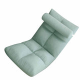 Floor Chair with Back Support Folding Sofa Chair Sleeper Bed Couch Recliner Floor Gaming Chair Meditation Chair for Adults Peacock Blue - Top-Down View