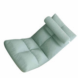 Floor Chair with Back Support Folding Sofa Chair Sleeper Bed Couch Recliner Floor Gaming Chair Meditation Chair for Adults Peacock Blue - 45-Degree Angle