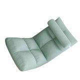Floor Chair with Back Support Folding Sofa Chair Sleeper Bed Couch Recliner Floor Gaming Chair Meditation Chair for Adults Peacock Blue - Extra Image