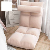 Floor Chair with Back Support Folding Sofa Chair Sleeper Bed Couch Recliner Floor Gaming Chair Meditation Chair for Adults Pink - Rear View