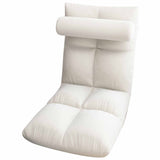 Floor Chair with Back Support Folding Sofa Chair Sleeper Bed Couch Recliner Floor Gaming Chair Meditation Chair for Adults White