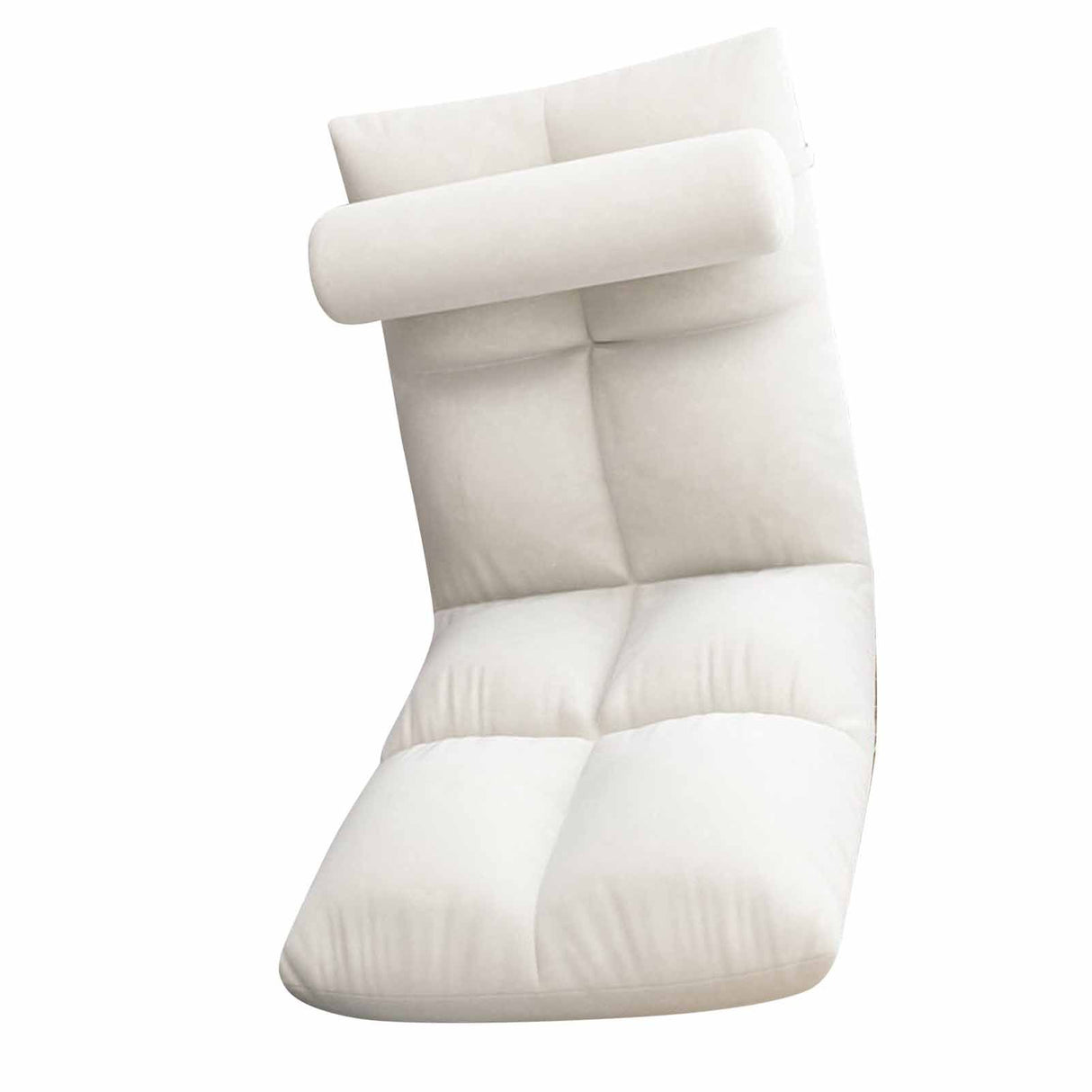 Floor Chair with Back Support Folding Sofa Chair Sleeper Bed Couch Recliner Floor Gaming Chair Meditation Chair for Adults White