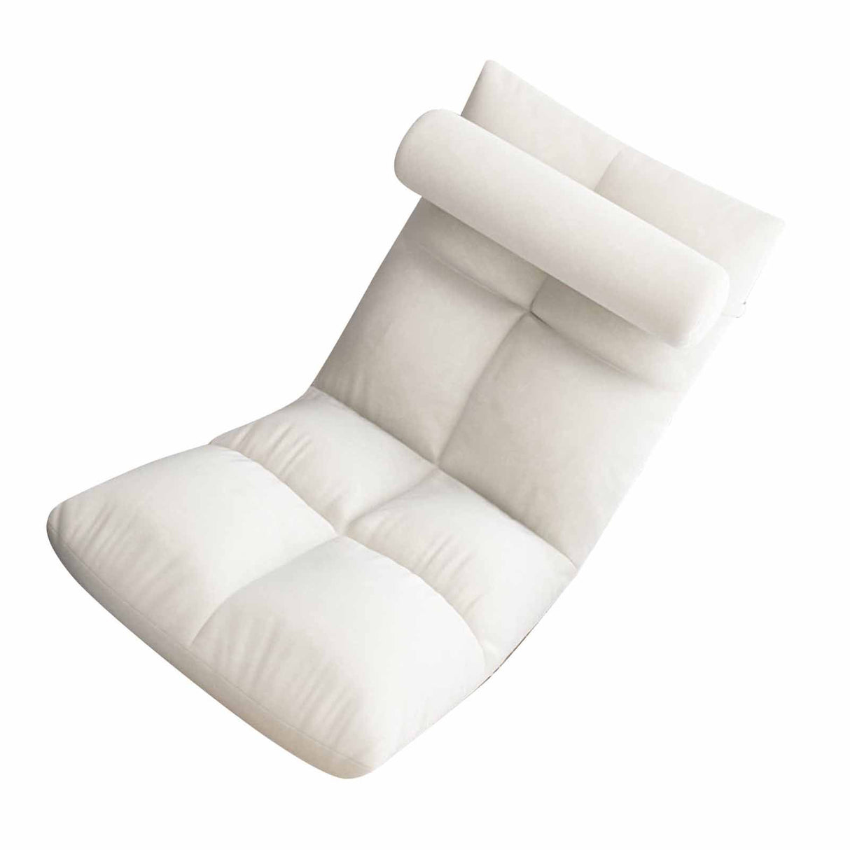 Floor Chair with Back Support Folding Sofa Chair Sleeper Bed Couch Recliner Floor Gaming Chair Meditation Chair for Adults White