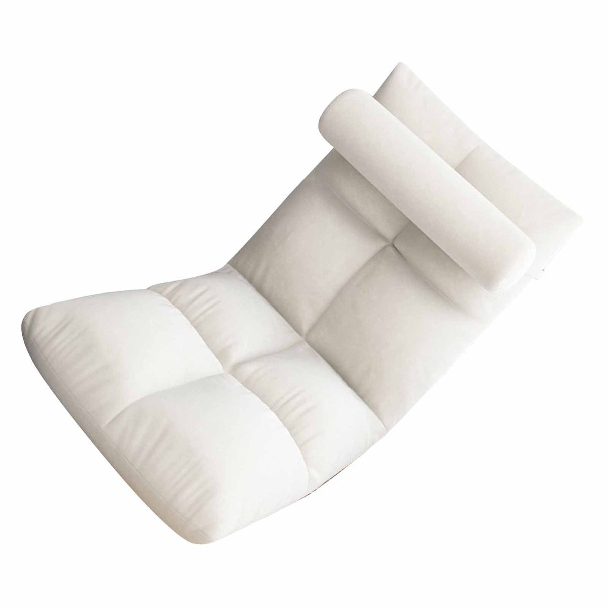Floor Chair with Back Support Folding Sofa Chair Sleeper Bed Couch Recliner Floor Gaming Chair Meditation Chair for Adults White
