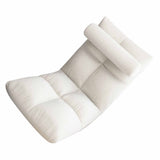 Floor Chair with Back Support Folding Sofa Chair Sleeper Bed Couch Recliner Floor Gaming Chair Meditation Chair for Adults White - Extra Image