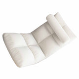 Floor Chair with Back Support Folding Sofa Chair Sleeper Bed Couch Recliner Floor Gaming Chair Meditation Chair for Adults White - Extra Image