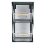 Tea Bag Storage Box Separate Storage Large Opening Beautiful Tea Bag Organizer for Capsules Coffee Tea Bags Green