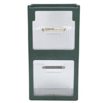 Tea Bag Storage Box Separate Storage Large Opening Beautiful Tea Bag Organizer for Capsules Coffee Tea Bags Green