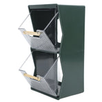 Tea Bag Storage Box Separate Storage Large Opening Beautiful Tea Bag Organizer for Capsules Coffee Tea Bags Green