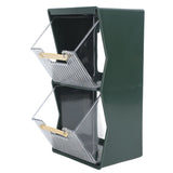 Tea Bag Storage Box Separate Storage Large Opening Beautiful Tea Bag Organizer for Capsules Coffee Tea Bags Green - Top-Down View