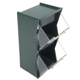 Tea Bag Storage Box Separate Storage Large Opening Beautiful Tea Bag Organizer for Capsules Coffee Tea Bags Green - 45-Degree Angle