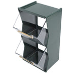 Tea Bag Storage Box Separate Storage Large Opening Beautiful Tea Bag Organizer for Capsules Coffee Tea Bags Green
