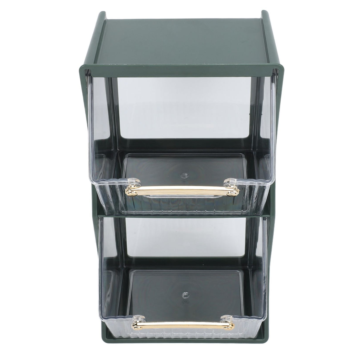Tea Bag Storage Box Separate Storage Large Opening Beautiful Tea Bag Organizer for Capsules Coffee Tea Bags Green