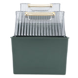 Tea Bag Storage Box Separate Storage Large Opening Beautiful Tea Bag Organizer for Capsules Coffee Tea Bags Green - Low Angle
