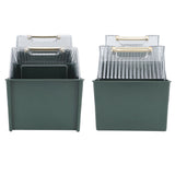 Tea Bag Storage Box Separate Storage Large Opening Beautiful Tea Bag Organizer for Capsules Coffee Tea Bags Green