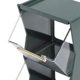 Tea Bag Storage Box Separate Storage Large Opening Beautiful Tea Bag Organizer for Capsules Coffee Tea Bags Green - Extra Image