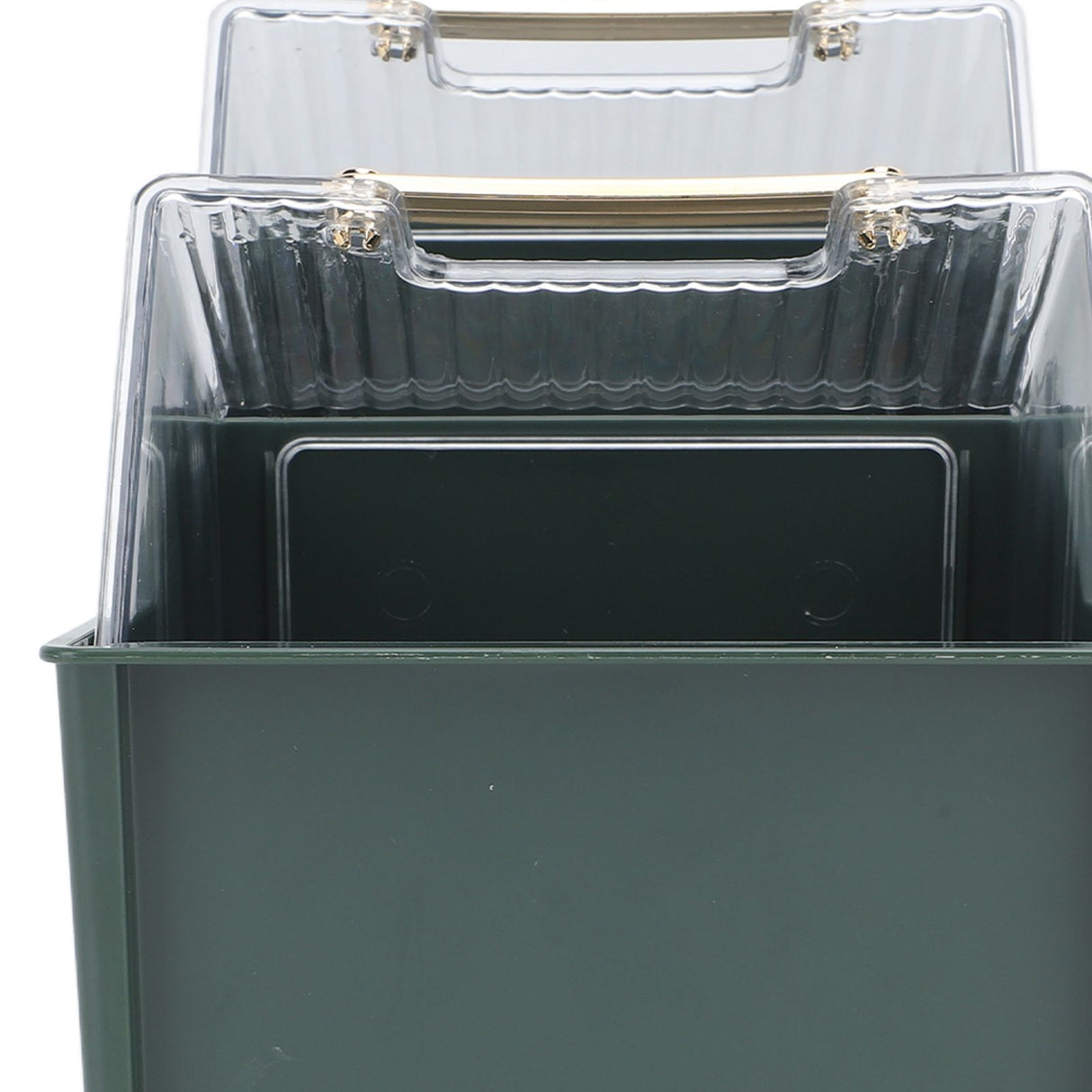 Tea Bag Storage Box Separate Storage Large Opening Beautiful Tea Bag Organizer for Capsules Coffee Tea Bags Green
