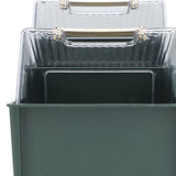 Tea Bag Storage Box Separate Storage Large Opening Beautiful Tea Bag Organizer for Capsules Coffee Tea Bags Green
