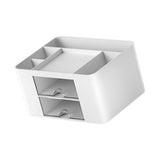 Desk Supplies Organizer Multifunctional Large Capacity Office Desk Organizer with Double Layer Drawer for Pen - Front View