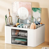 Desk Supplies Organizer Multifunctional Large Capacity Office Desk Organizer with Double Layer Drawer for Pen