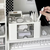 Desk Supplies Organizer Multifunctional Large Capacity Office Desk Organizer with Double Layer Drawer for Pen