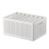 Closet Foldable Pants Storage Box Pure White Adjustable Dividers Rugged Divided Clothing Storage Boxes for Bedroom Wardrobe Large 7 Grids: 6 Baffles