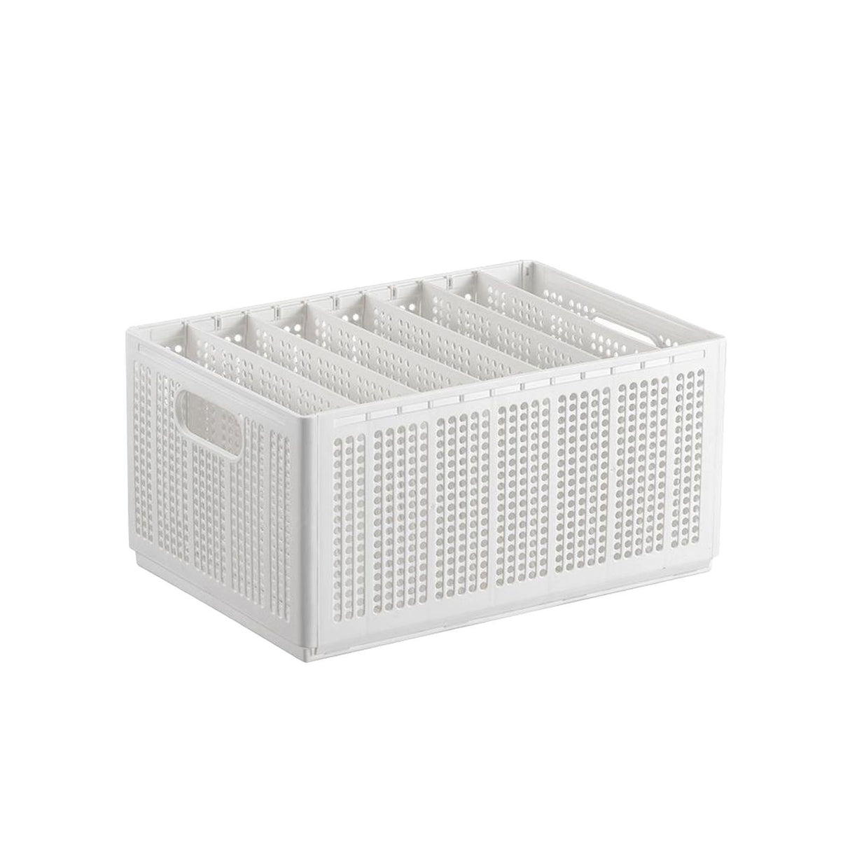 Closet Foldable Pants Storage Box Pure White Adjustable Dividers Rugged Divided Clothing Storage Boxes for Bedroom Wardrobe Large 7 Grids: 6 Baffles