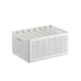Closet Foldable Pants Storage Box Pure White Adjustable Dividers Rugged Divided Clothing Storage Boxes for Bedroom Wardrobe Large 7 Grids: 6 Baffles