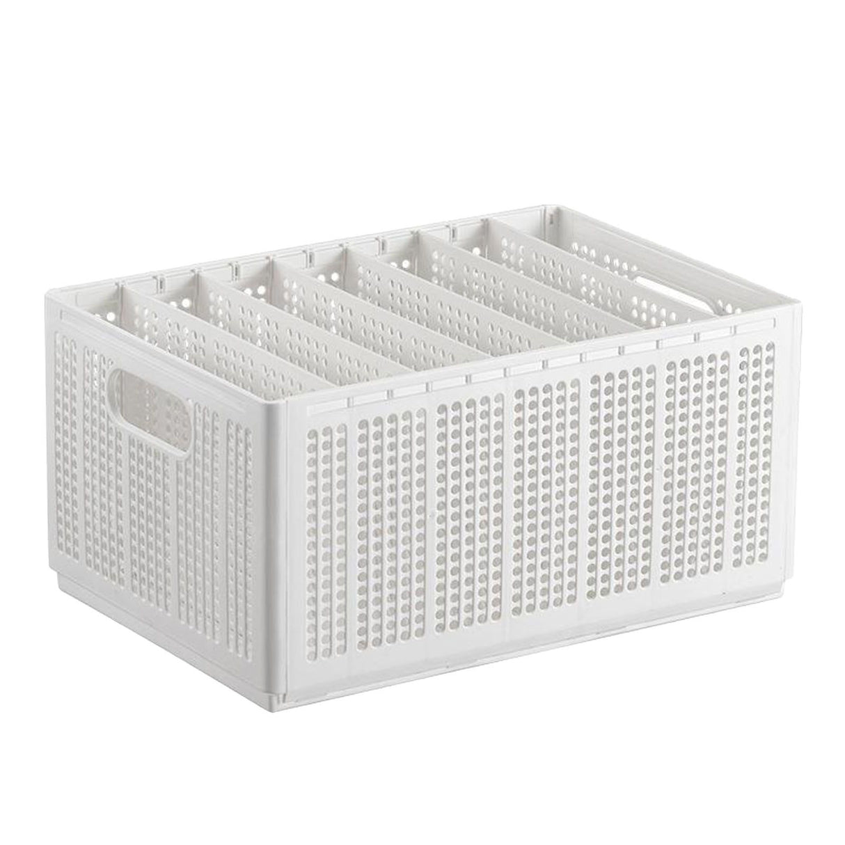 Closet Foldable Pants Storage Box Pure White Adjustable Dividers Rugged Divided Clothing Storage Boxes for Bedroom Wardrobe Large 7 Grids: 6 Baffles