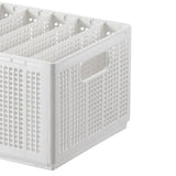 Closet Foldable Pants Storage Box Pure White Adjustable Dividers Rugged Divided Clothing Storage Boxes for Bedroom Wardrobe Large 7 Grids: 6 Baffles