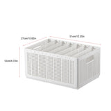 Closet Foldable Pants Storage Box Pure White Adjustable Dividers Rugged Divided Clothing Storage Boxes for Bedroom Wardrobe Large 7 Grids: 6 Baffles - Extra Image